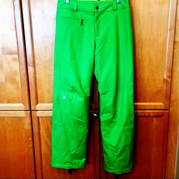 lime green ski pants